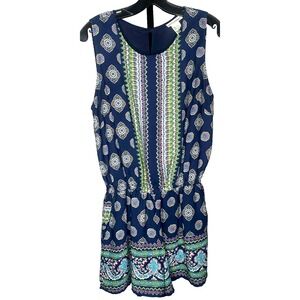 Anthropologie Artisan NY Women's sleeveless Romper size‎ 8 indie festive lined